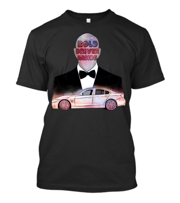 Bold Driver Inside TripleTees Car Silhouette Galaxy Tuxedo T-Shirt