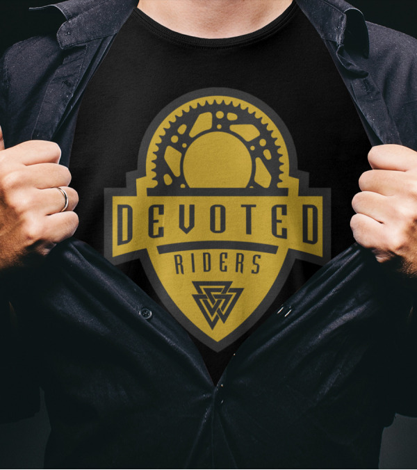 Devoted Riders Gear Emblem With Gear T-Shirt