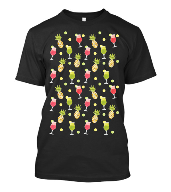 Tropical Pineapple And Cocktail T-Shirt