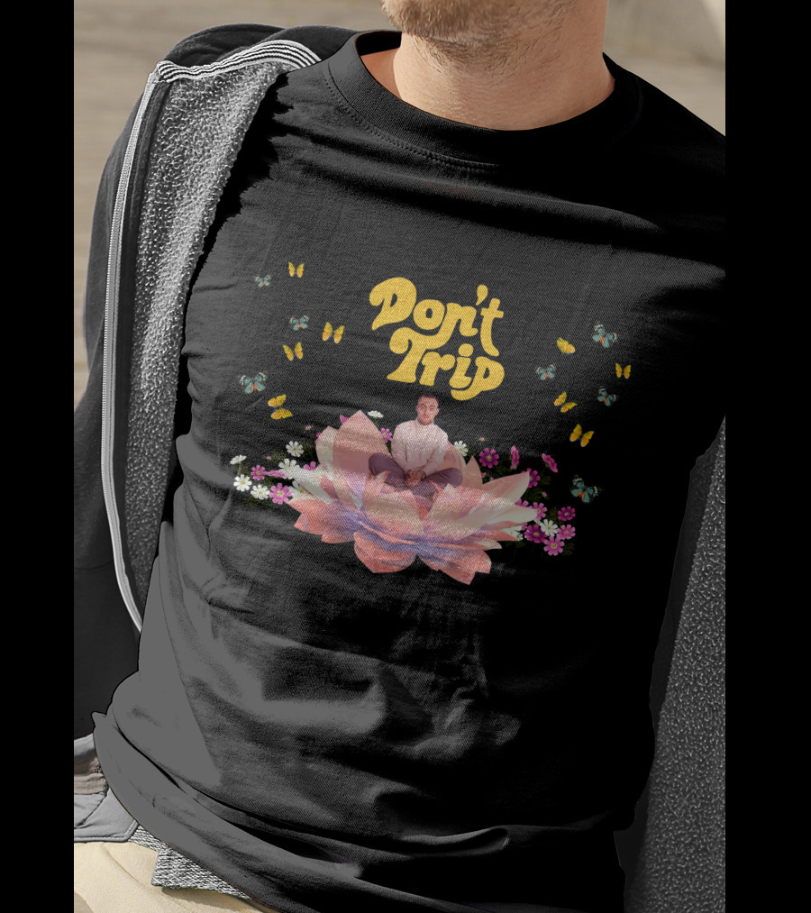 Don't Trip Butterfly Lotus Blossom T-Shirt