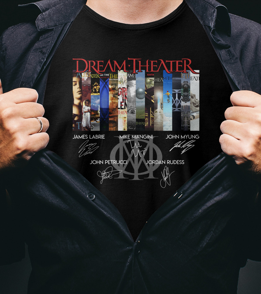 Dream Theater Albums James Labrie Mike Mangini John Myung John Petrucci Jordan Rudess Signature Series T-Shirt