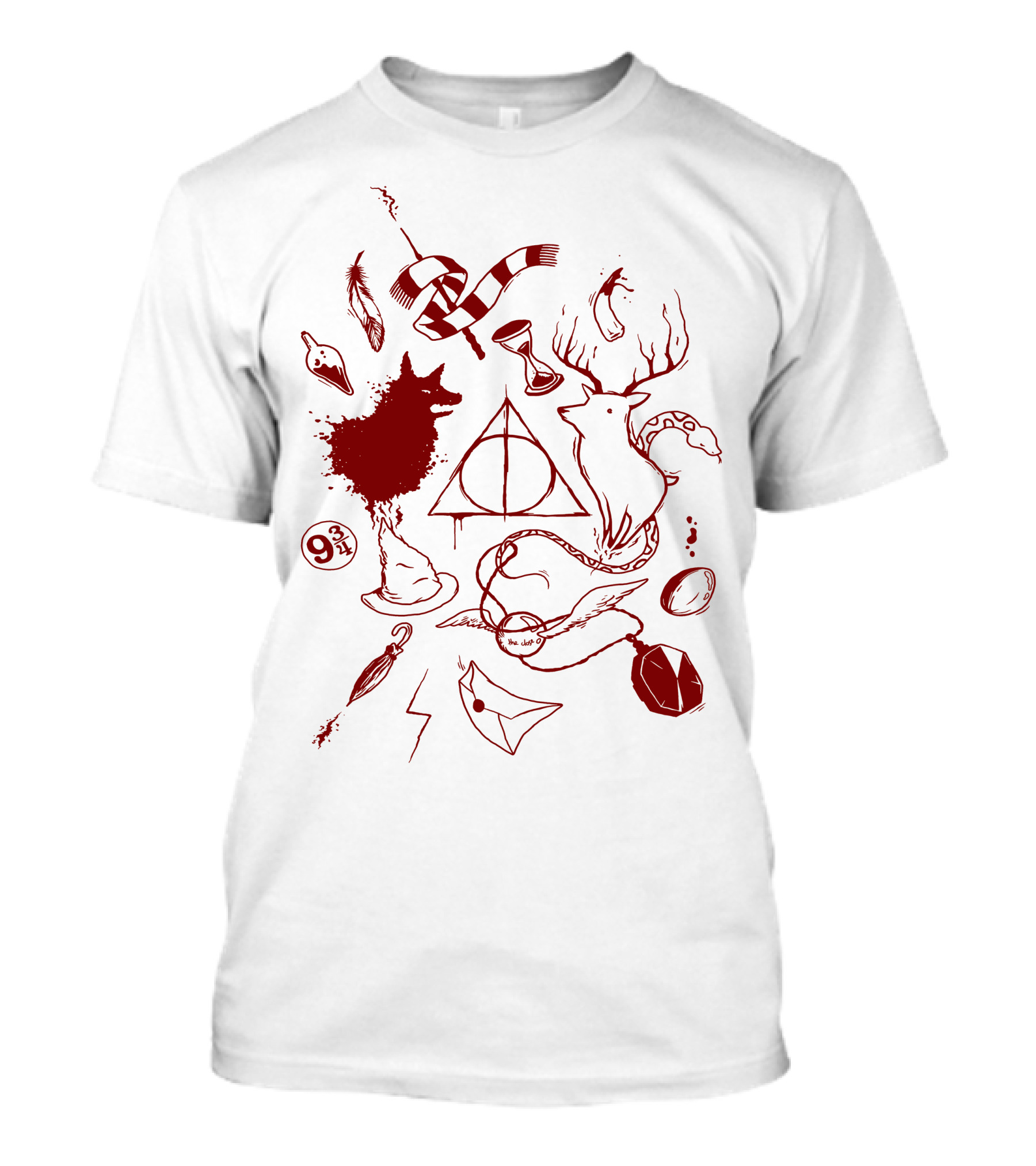 Marauder's Enchantment Wizardry Icons With Hogwarts Elements And Magical Creatures T-Shirt