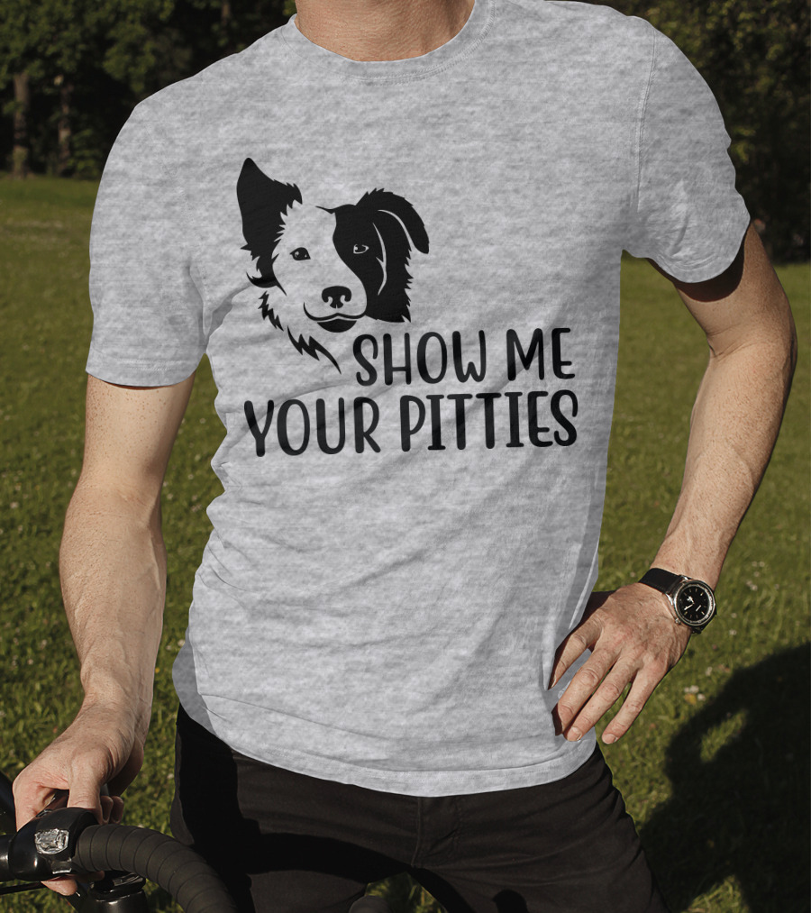 Show Me Your Pitties Dog Face Silhouette T-Shirt