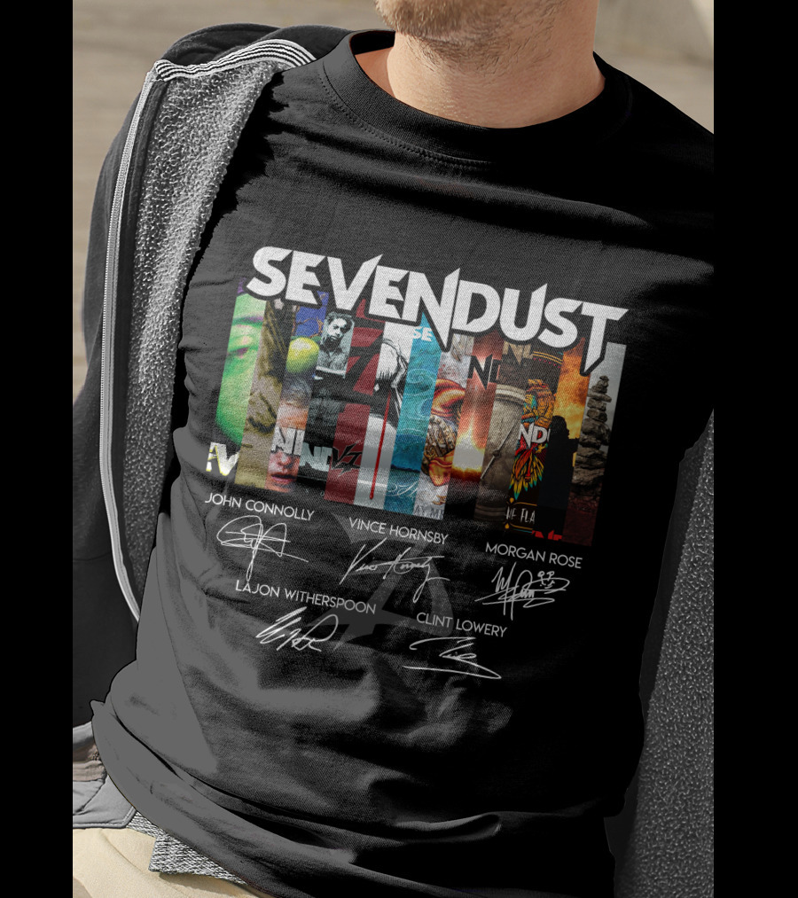Sevendust John Connolly Vince Hornsby Morgan Rose Lajon Witherspoon Clint Lowery T-Shirt
