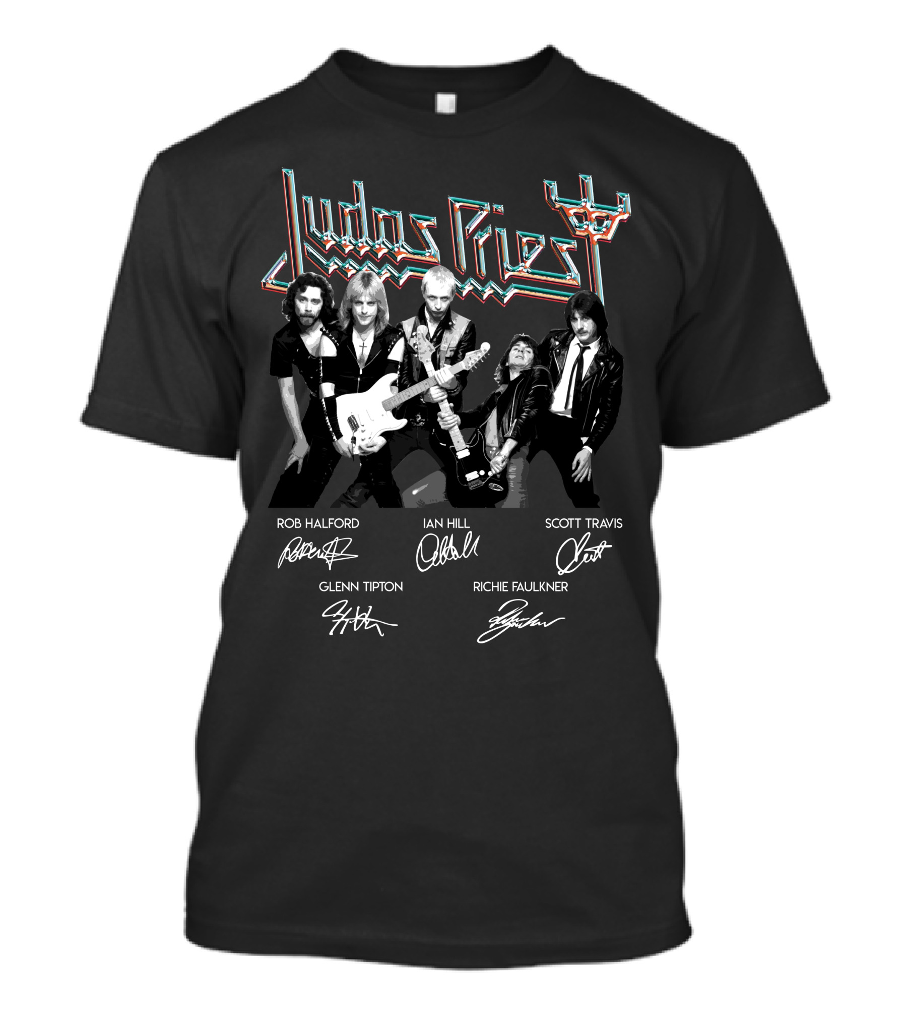 Judas Priest Rob Halford Ian Hill Scott Travis Glenn Tipton Richie Faulkner T-Shirt