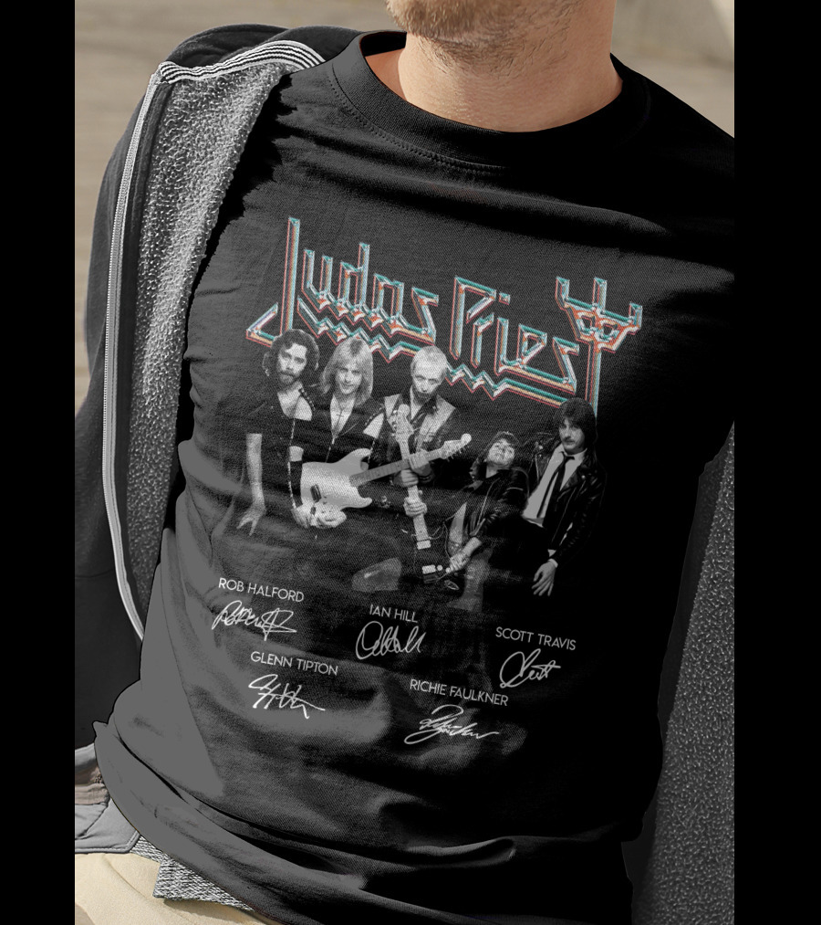 Judas Priest Rob Halford Ian Hill Scott Travis Glenn Tipton Richie Faulkner T-Shirt