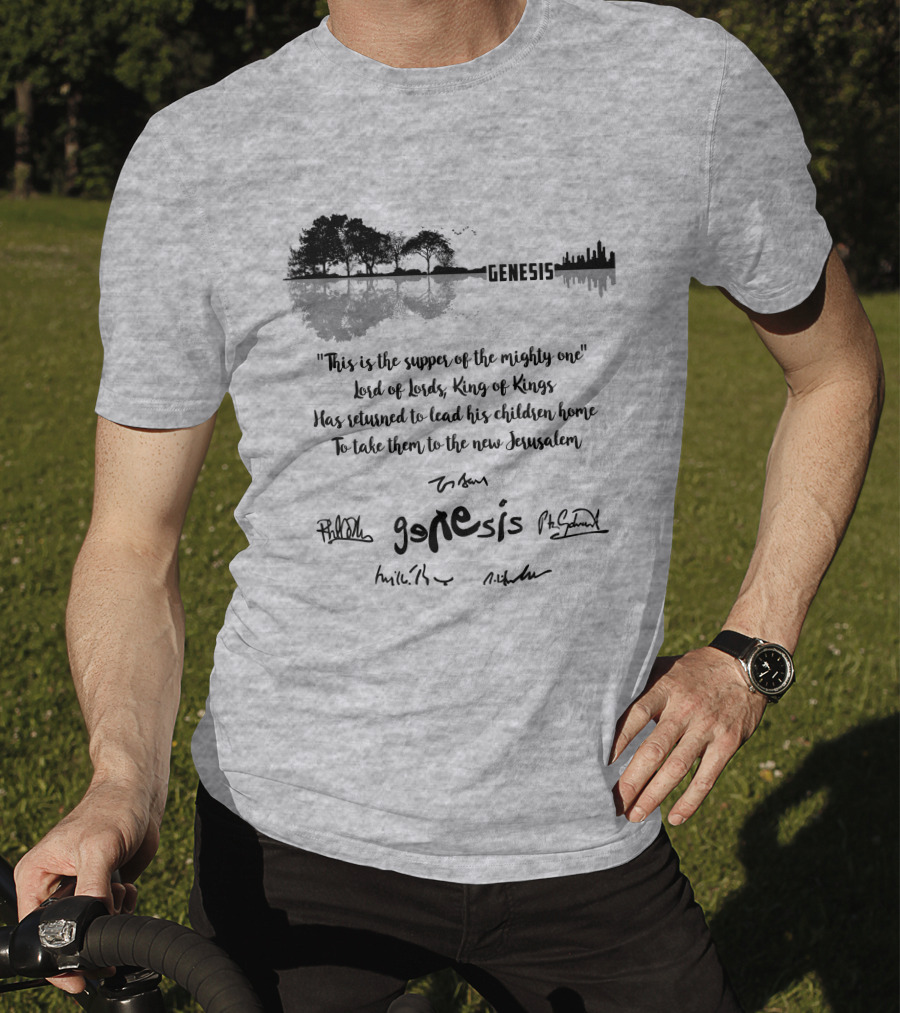 Genesis Cityscape Reflection Mighty One Lord Of Lords King Of Kings Return New Jerusalem T-Shirt