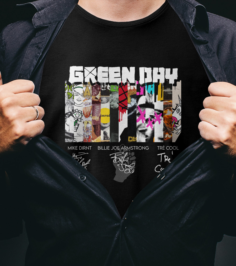 Green Day Mike Dirnt Billie Joe Armstrong Tré Cool T-Shirt