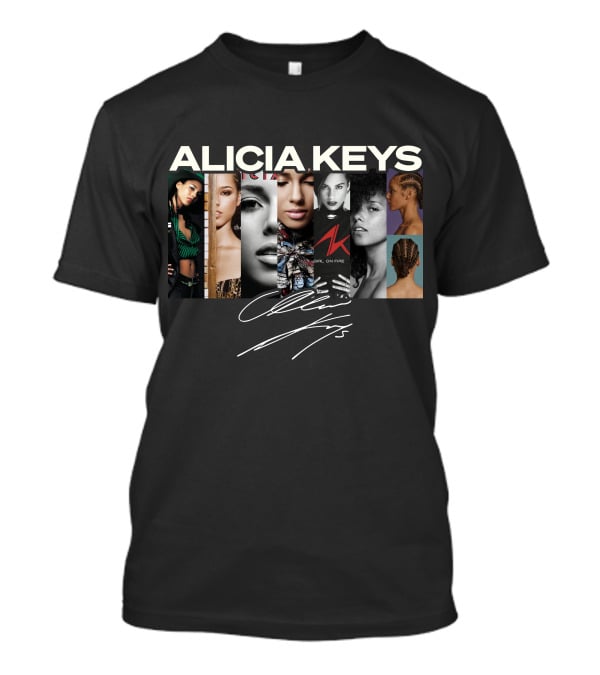 Alicia Keys Girl On Fire Signature Collage T-Shirt