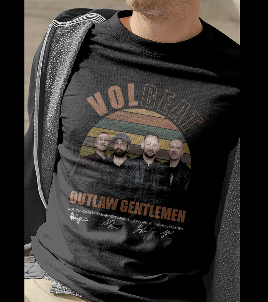 Volbeat Outlaw Gentlemen Rob Caggiano Kaspar Boye Larsen Jon Larsen Michael Poulsen T-Shirt
