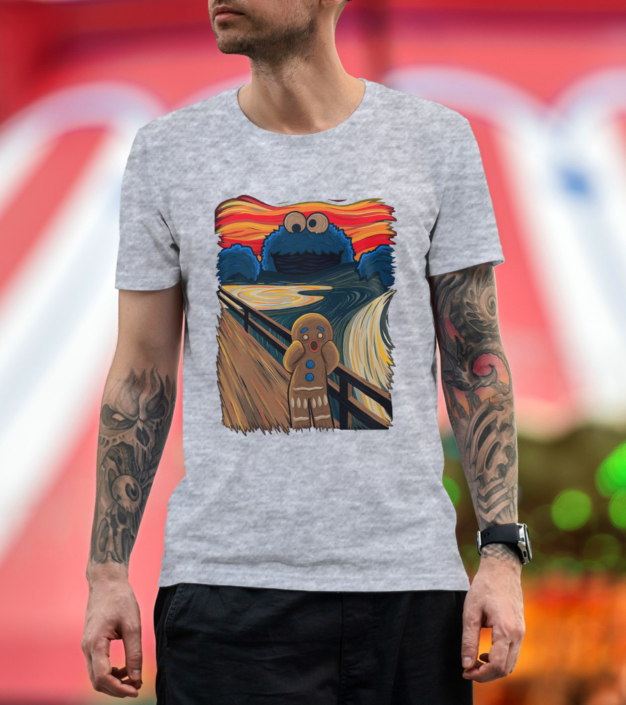 The Scream Cookie Monster Gingerbread T-Shirt