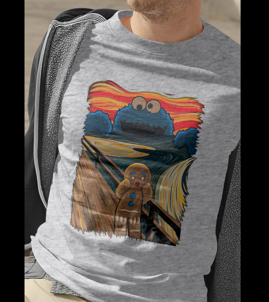 The Scream Cookie Monster Gingerbread T-Shirt
