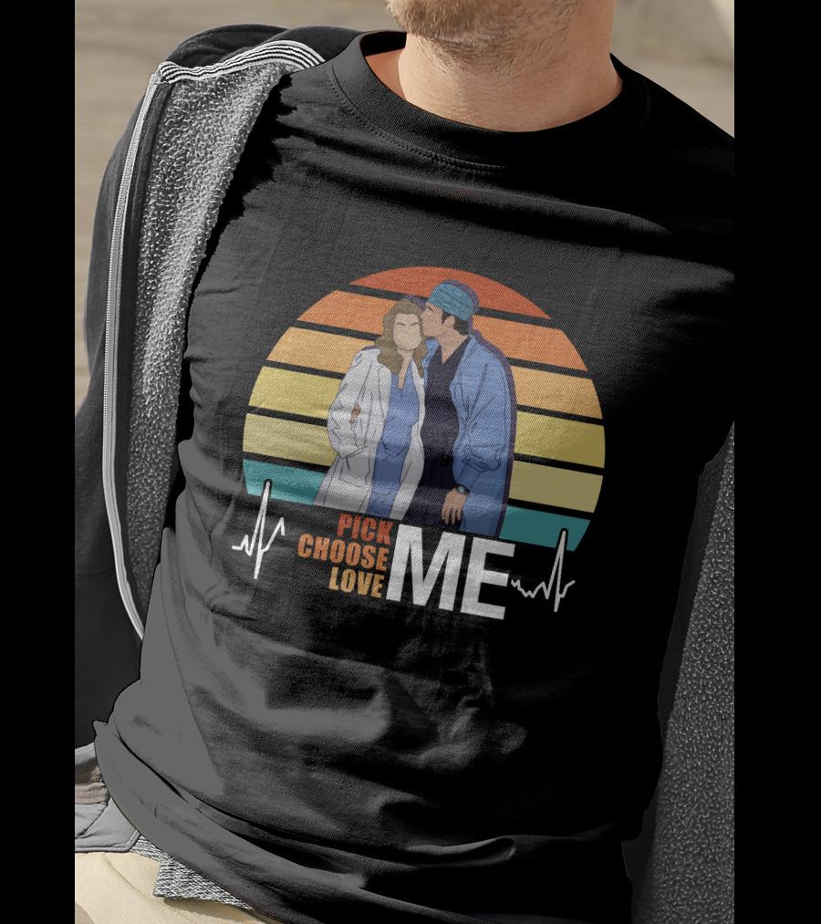 Pick Choose Love Me Grey's Anatomy Sunset T-Shirt