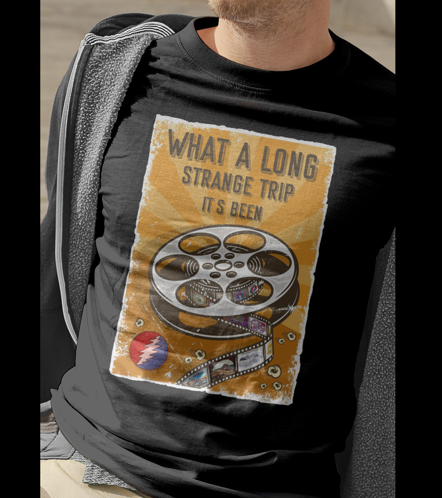 What A Long Strange Trip It's Been Grateful Dead Film Reel T-Shirt