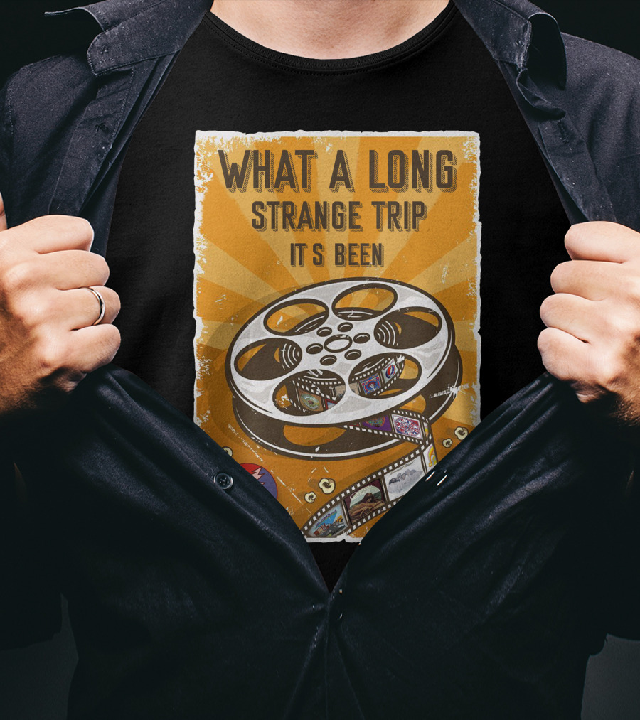 What A Long Strange Trip It's Been Grateful Dead Film Reel T-Shirt