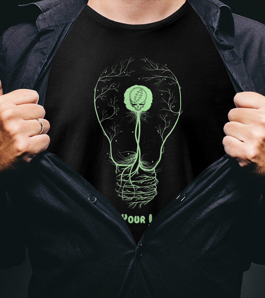 Turn On Your Love Light Grateful Dead Bulb T-Shirt