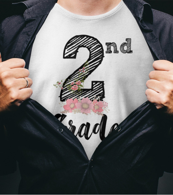 2nd Grade Flower First Day Back To School T-Shirt