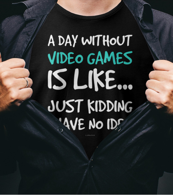A Day Without Video Games Is Like Just Kidding I Have No Idea T-Shirt