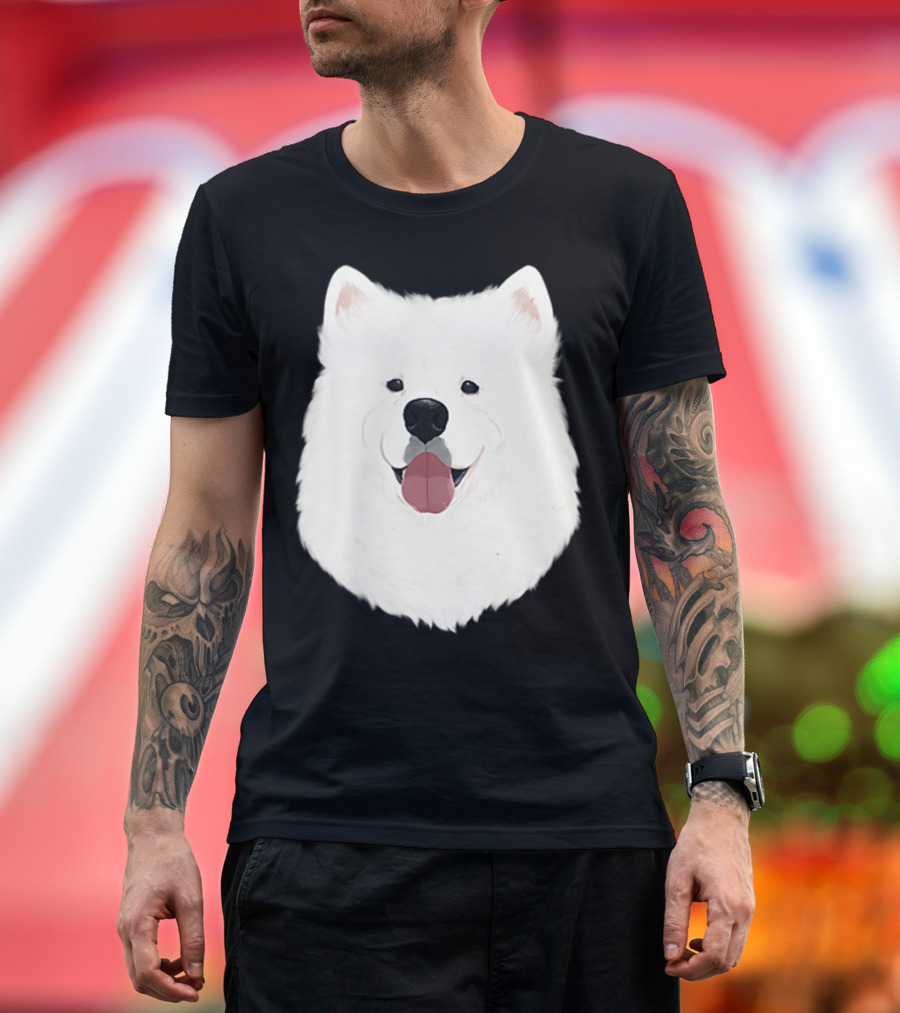 Biff The Samoyed Fluffy White Dog T-Shirt