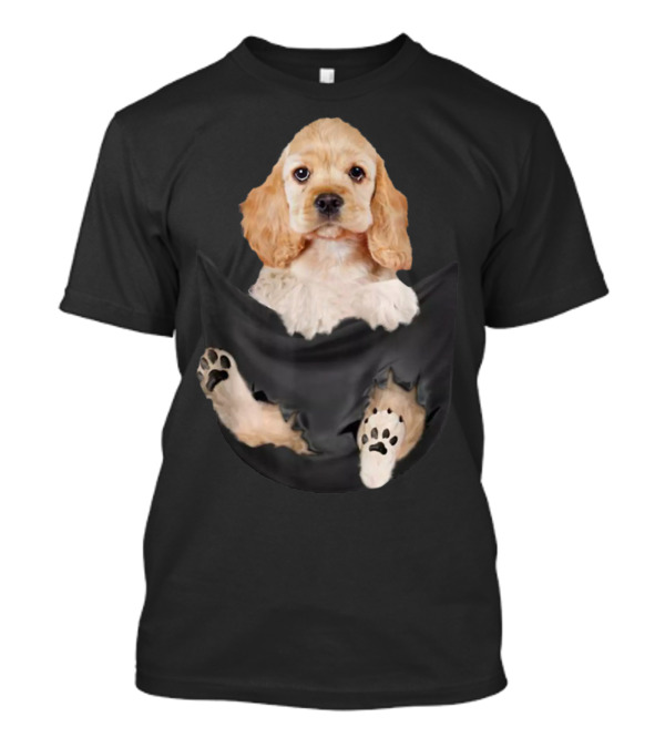 Cocker Spaniel Tiny Dog In The Pocket T-Shirt