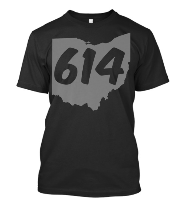 Columbus Ohio Area Code 614 Map T-Shirt