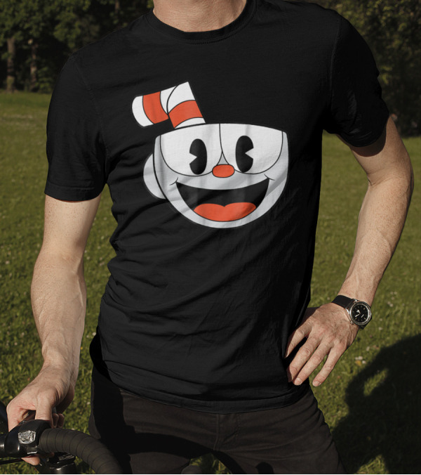 Cuphead Big Smiling Face Video Game Character T-Shirt