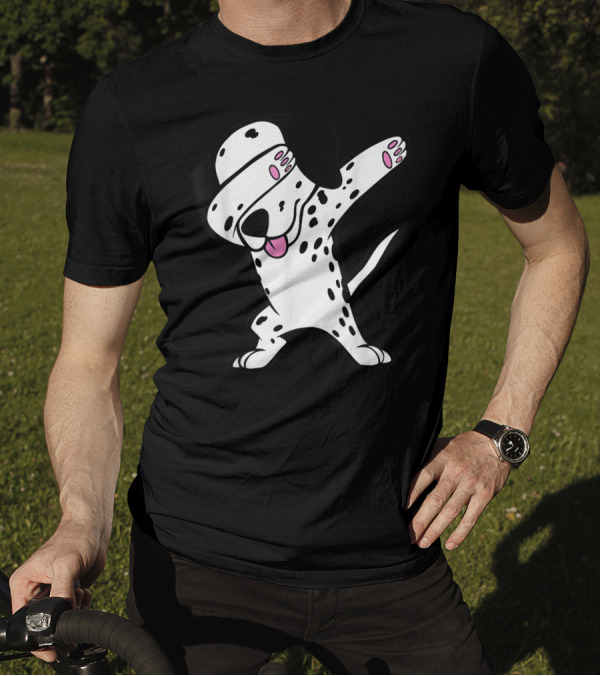 Dabbing Dalmatian Dog Funny Dab Dance Pose T-Shirt
