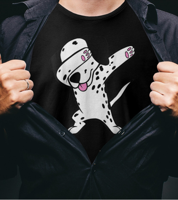 Dabbing Dalmatian Dog Funny Dab Dance Pose T-Shirt