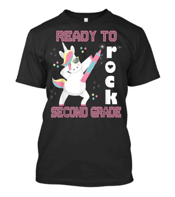 Ready To Rock Second Grade Unicorn Dabbing T-Shirt