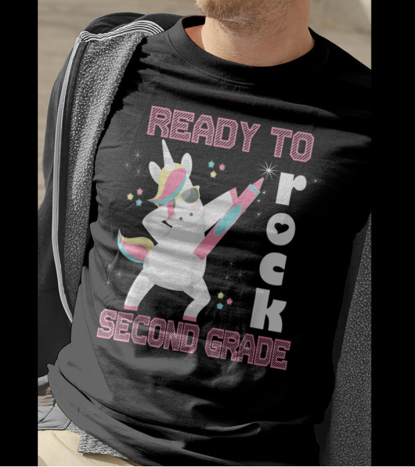 Ready To Rock Second Grade Unicorn Dabbing T-Shirt