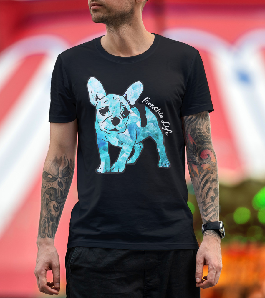 Frenchie Life Gemstone Blue French Bulldog T-Shirt