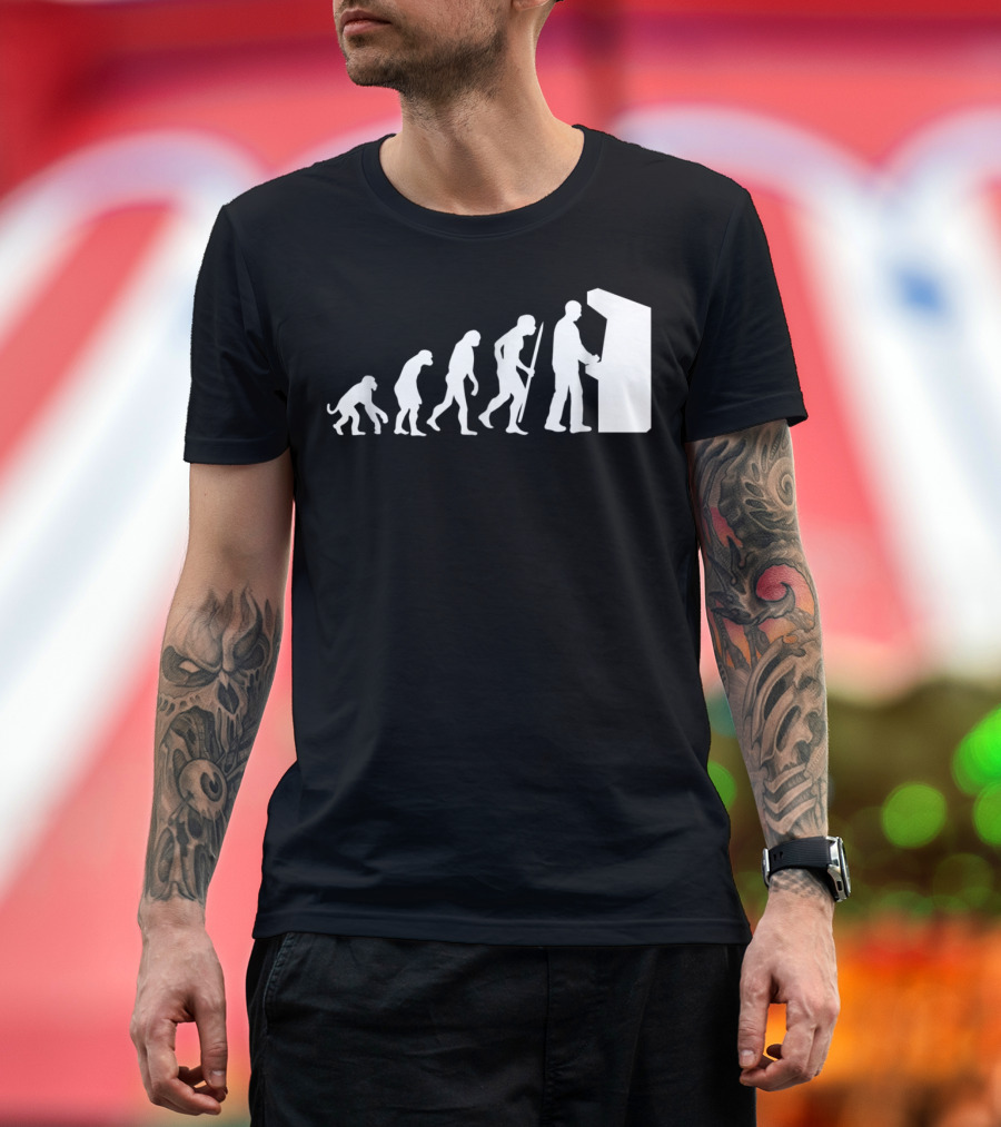 Funny Arcade Evolution Old School Video Game Progression T-Shirt