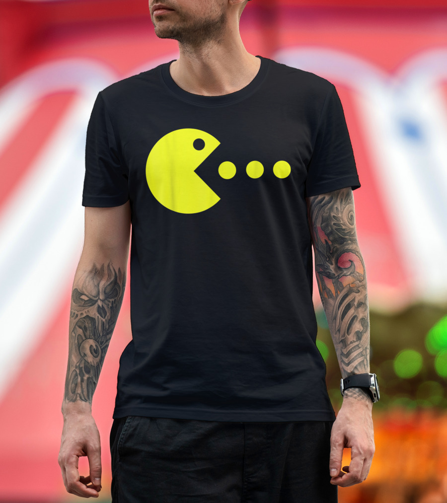 Funny Halloween Gaming Gamer Video Game Retro Icon Classic Yellow Character T-Shirt