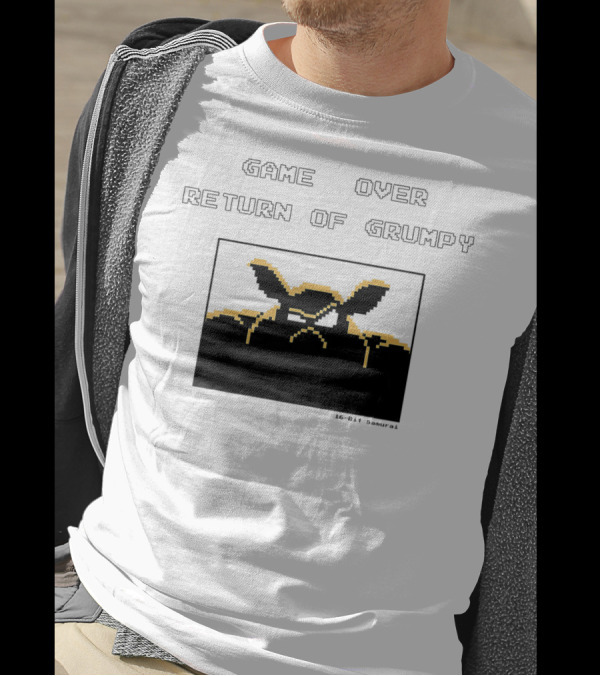 Game Over Return Of Grumpy Classic 8Bit Video Game Gaming T-Shirt