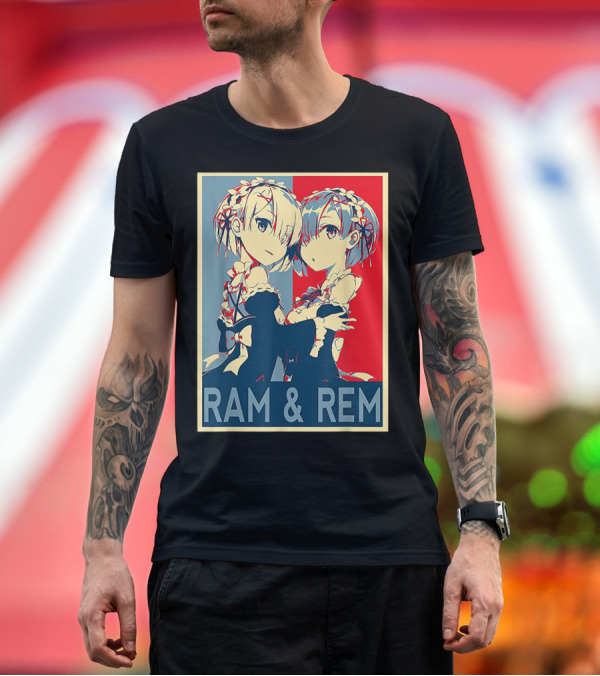 Premium T-Shirt: Re Zero Ram and Rem Vintage T-Shirt Re Zero Ram and Rem Vintage T-Shirt