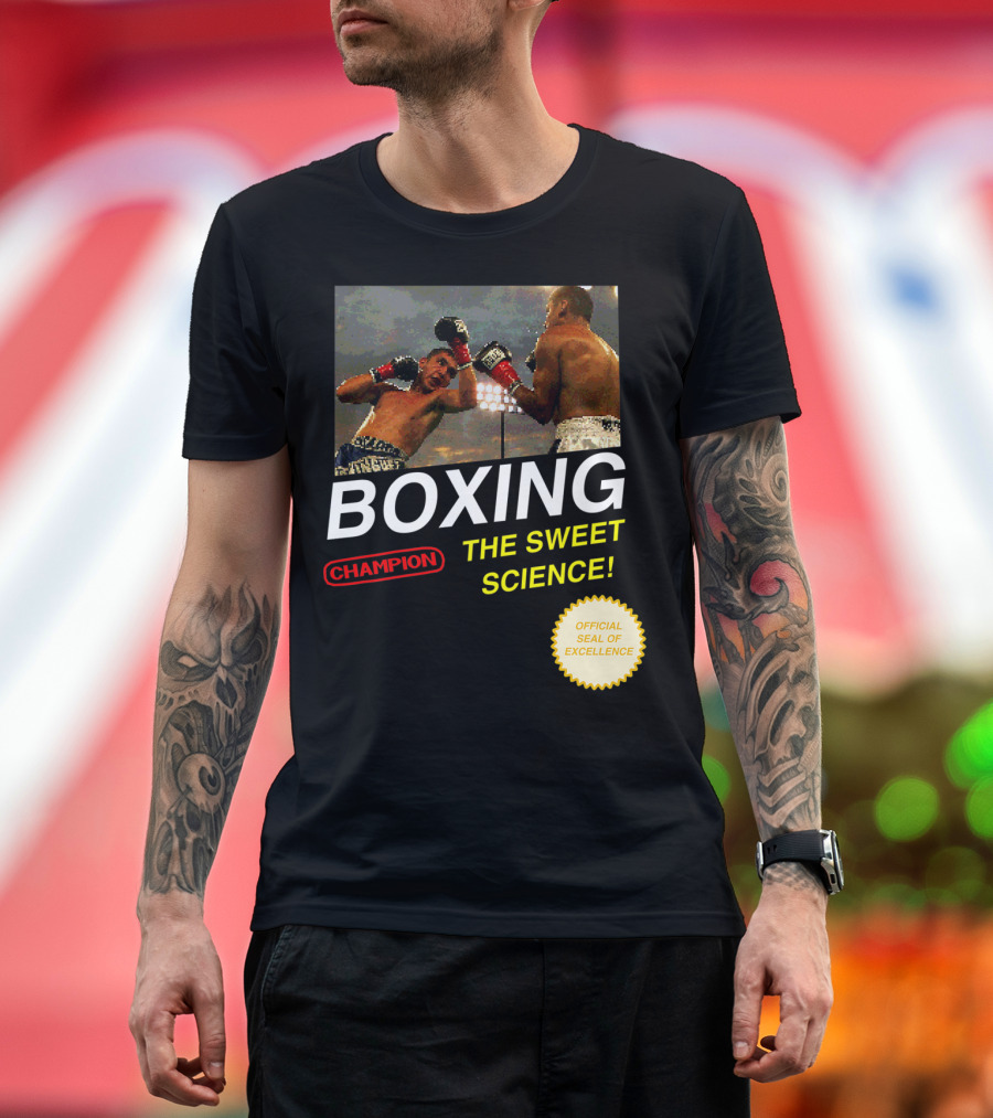 BOXING 8Bit Video Game Champion The Sweet Science Official Seal of Excellence T-Shirt