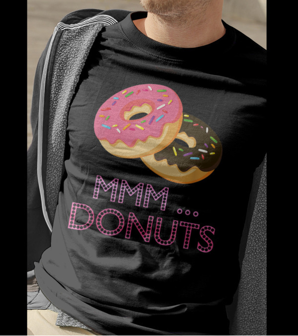 MMM Donuts Doughnut Pink Sprinkles Chocolate Treats T-Shirt