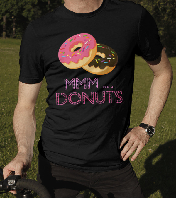 MMM Donuts Doughnut Pink Sprinkles Chocolate Treats T-Shirt