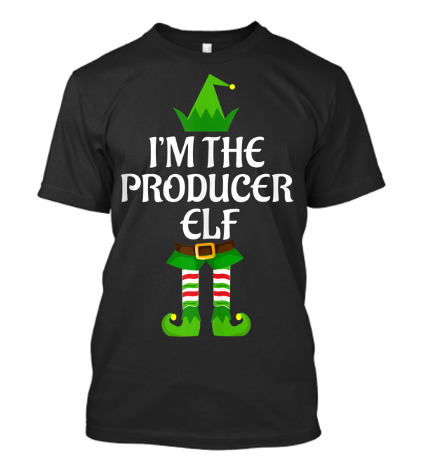 I'M THE PRODUCER ELF Green Hat Belt Striped Socks T-Shirt