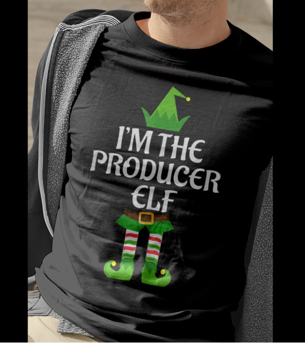 I'M THE PRODUCER ELF Green Hat Belt Striped Socks T-Shirt