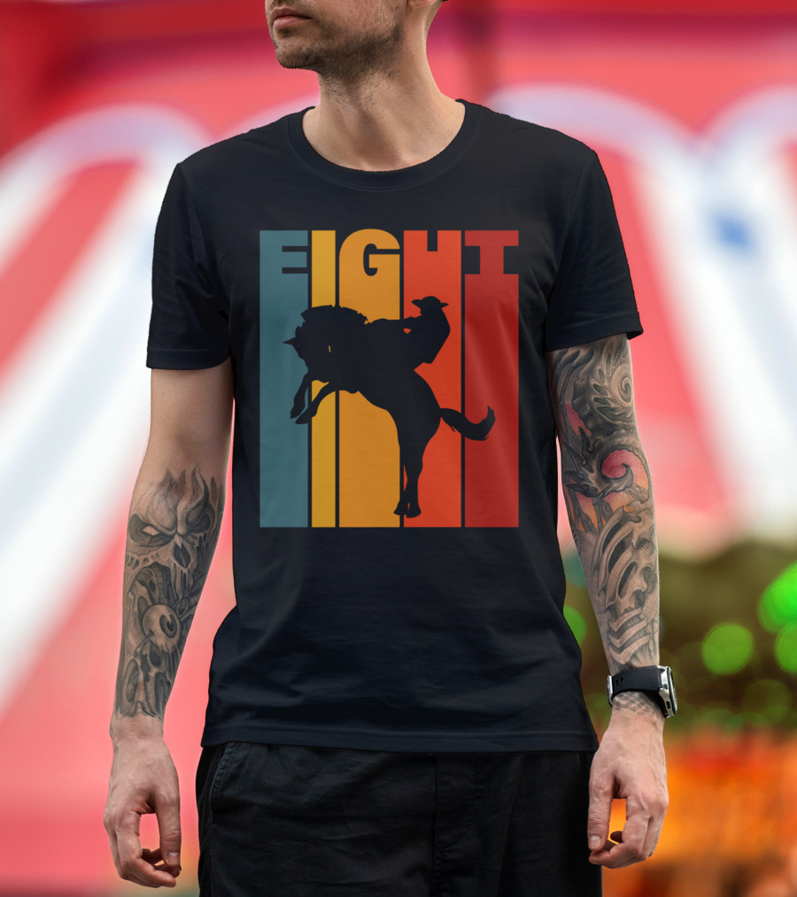 EIGHT BRONC RIDING PRO RODEO COWBOY T-Shirt