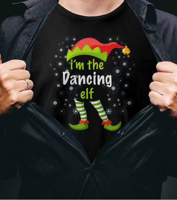 I'm The Dancing Elf With Jingle Hat And Striped Shoes T-Shirt