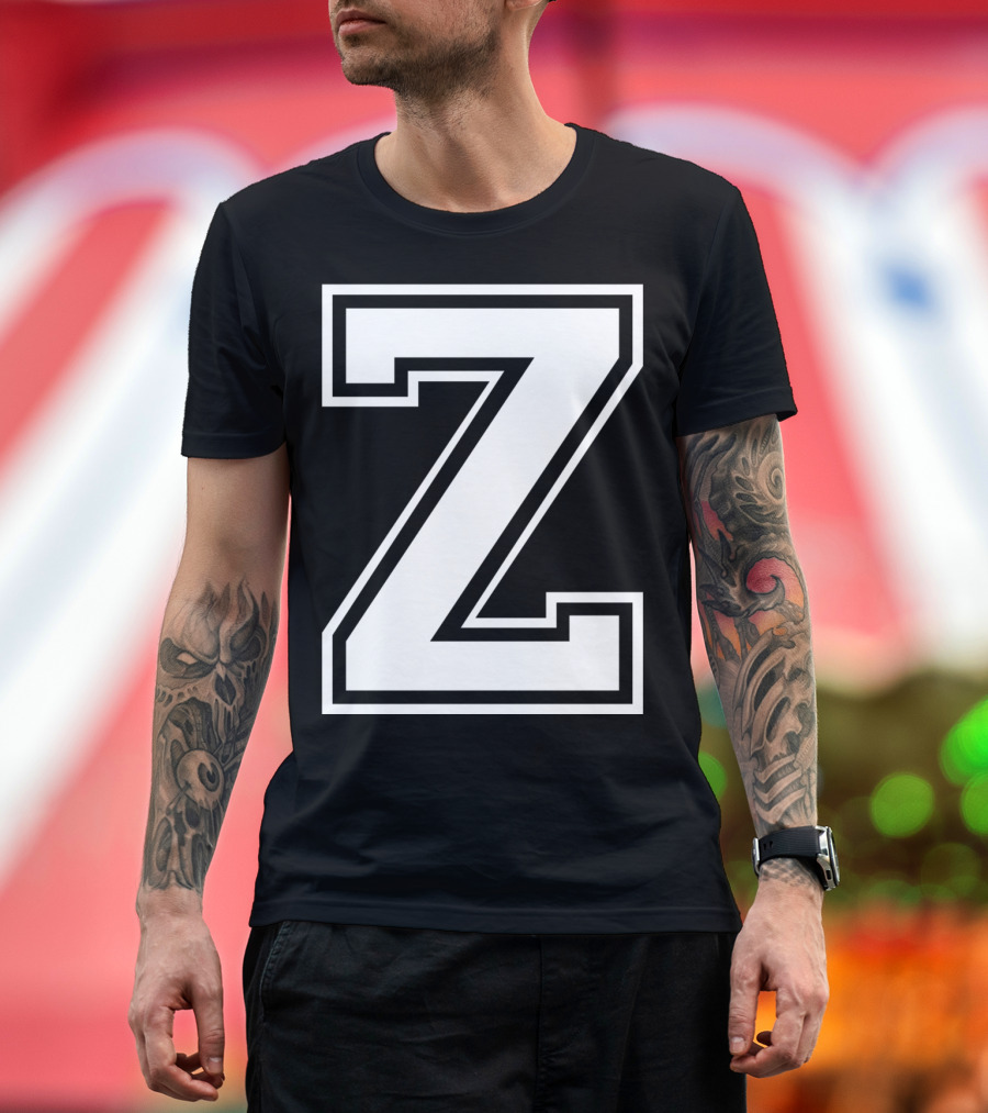 LETTER Z CAPITAL ALPHABET COLLEGE VARSITY T-Shirt