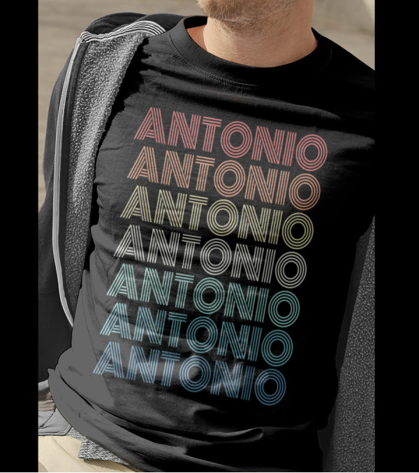 Antonio Gradient Stripes Repeated T-Shirt