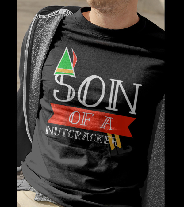 Son Of A Nutcracker Funny Christmas Elf Hat T-Shirt