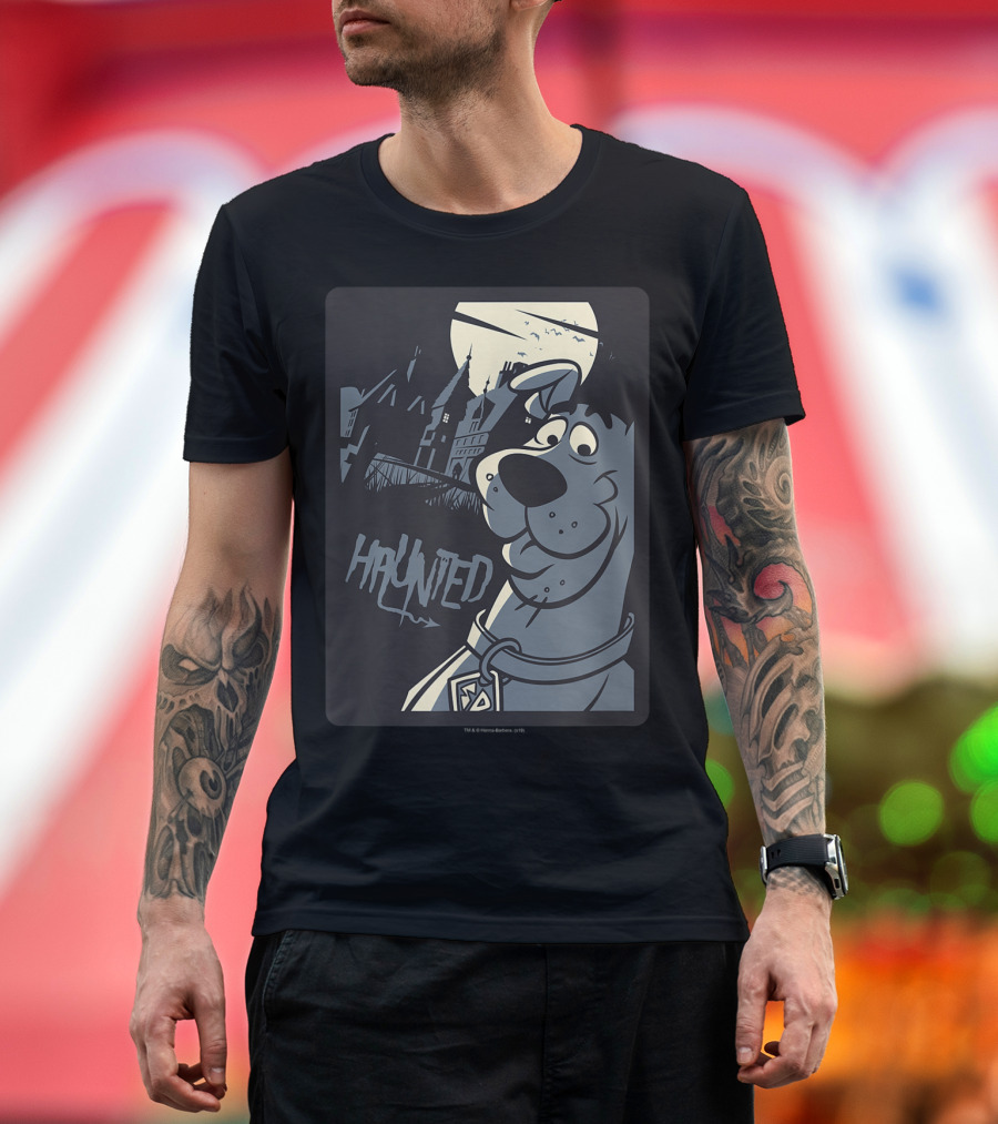 Scoobydoo Haunted Moonlit Mansion Smirk T-Shirt