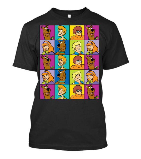 Scooby-Doo Meddling Squares Gang Colorful Grid T-Shirt