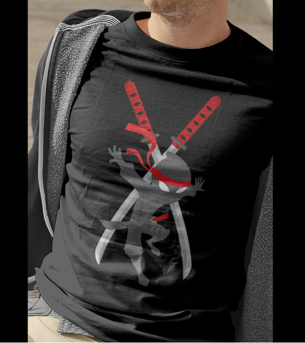 Cwc Chad Wild Ninja Swords Red Bandana Jumping Figure T-Shirt