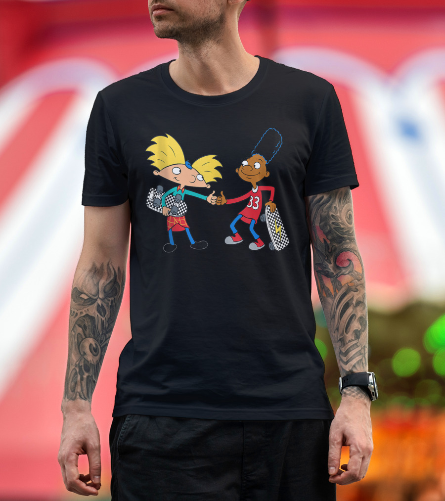 Hey Arnold and Gerald Skateboards Checkerboard T-Shirt