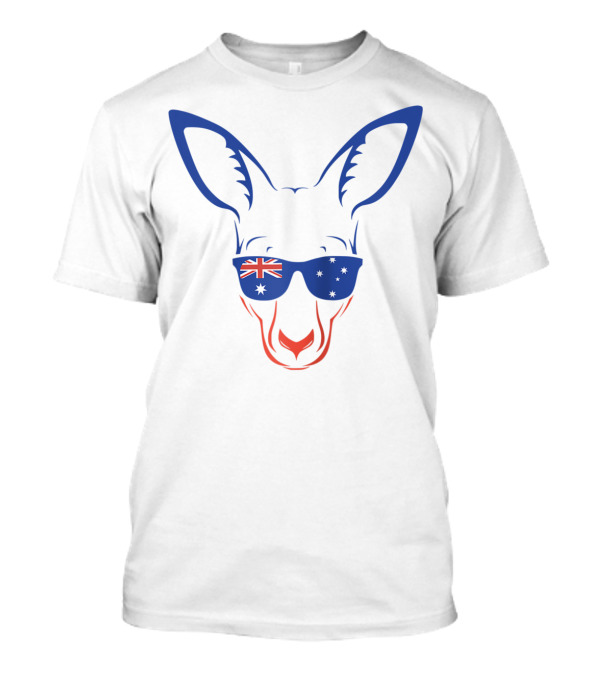 Kangaroo Wearing Australian Flag Sunglasses Patriotic Symbol Aussie T-Shirt